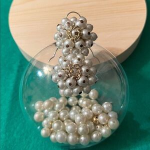 Upcycled vintage faux pearl tree ornament